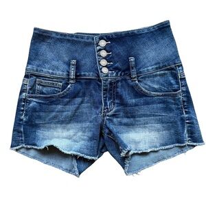 Indigo Rein Blue High Waist Denim Shorts Women’s 7